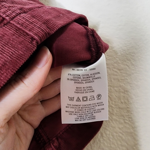 Anthropologie Pilcro and The Letterpress Burgundy Corduroy Mini Skirt 4 - Picture 6 of 6